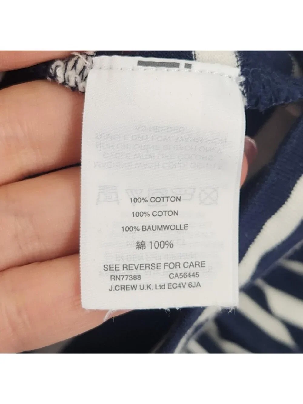 J Crew Shirt Womens XS Blue Striped Tie Waist Nautical Belted Split Back Top